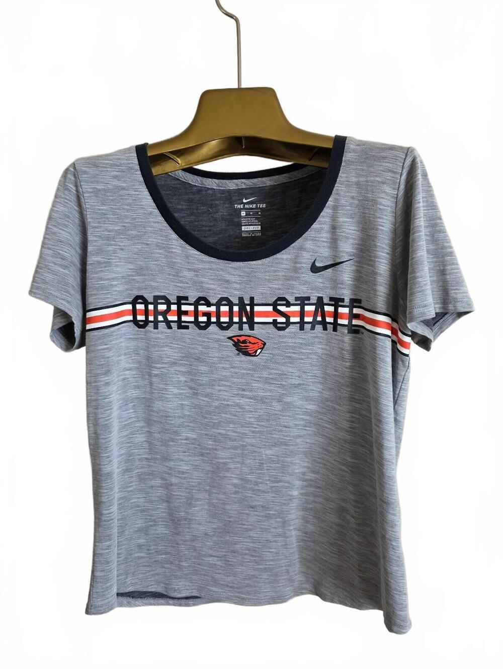 Nike Oregon State Dri-Fit Athletic Cut Gray T-Shirt Medium